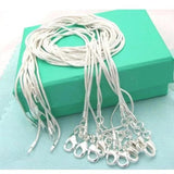 925 Sterling Silver Charm Link Chains Necklaces Men Women 16-30 Inch
