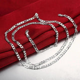 925 Sterling Silver Charm Link Chains Necklaces Men Women 16-30 Inch