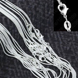 925 Sterling Silver Charm Link Chain Necklaces w/ Lobster Clasps 16-30 Inch