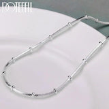 925 Silver Snake Chain Necklace Beads 1.2/2mm 18/20 Inch