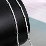 925 Silver Snake Chain Necklace Beads 1.2/2mm 18/20 Inch
