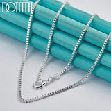 925 Silver 1.5mm Base Box Chain Necklace Wedding Jewelry