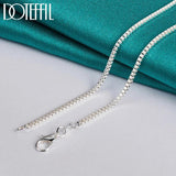 925 Silver 1.5mm Base Box Chain Necklace Wedding Jewelry