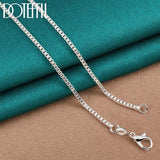 925 Silver 1.5mm Base Box Chain Necklace Wedding Jewelry