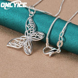 Retro Carve Butterfly Pendant Necklaces For Women Jewelry