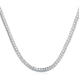 925 Silver Flat Snake Chain Necklace Unisex