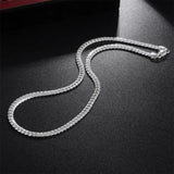 925 Silver Flat Snake Chain Necklace Unisex