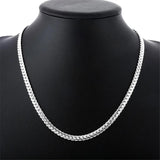 925 Silver Flat Snake Chain Necklace Unisex