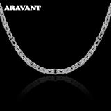 925 Sterling Silver Chain Link Necklace For Men Women