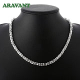 925 Sterling Silver Chain Link Necklace For Men Women