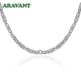 925 Sterling Silver Chain Link Necklace For Men Women