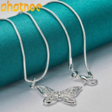925 Silver Butterfly Pendant Necklace
