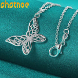 925 Silver Butterfly Pendant Necklace