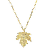 925 Sterling Silver Maple Leaf Pendant Necklace Women's Fine Jewelry