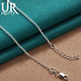 925 Sterling Silver Heart Stethoscope Necklace 18 Inch Chain
