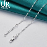 925 Sterling Silver Heart Stethoscope Necklace 18 Inch Chain