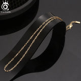 14K Plated 925 Sterling Silver Paperclip Chain Necklace
