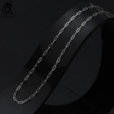 14K Plated 925 Sterling Silver Paperclip Chain Necklace
