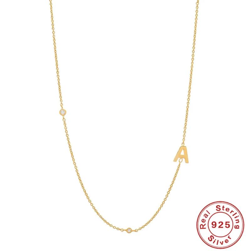 925 Silver Zircon Pendant Necklace For Women Choker Jewelry Birthday Gift