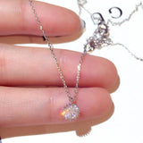 Delicate Crystal Necklace for Women Charm Cubic Zircon Choker Daily Gift