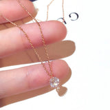 Delicate Crystal Necklace for Women Charm Cubic Zircon Choker Daily Gift