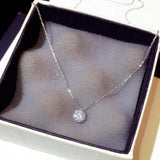 Delicate Crystal Necklace for Women Charm Cubic Zircon Choker Daily Gift