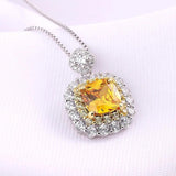 925 Silver Crystal Pendant Necklace for Women