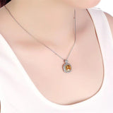 925 Silver Crystal Pendant Necklace for Women