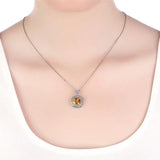 925 Silver Crystal Pendant Necklace for Women