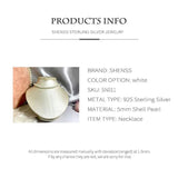 Elegant Shell Pearl Necklace S925 Sterling Silver 32-135cm Length