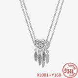 925 Sterling Silver Cable Chain Necklace Charm Pendant Bead Women DIY