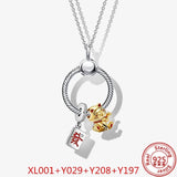 925 Sterling Silver Cable Chain Necklace Charm Pendant Bead Women DIY