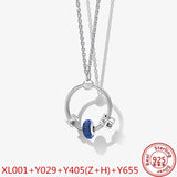 925 Sterling Silver Cable Chain Necklace Charm Pendant Bead Women DIY