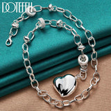925 Silver Heart Necklace Wedding Engagement Jewelry