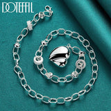 925 Silver Heart Necklace Wedding Engagement Jewelry