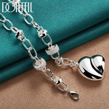 925 Silver Heart Necklace Wedding Engagement Jewelry