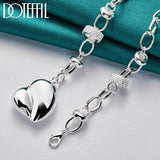 925 Silver Heart Necklace Wedding Engagement Jewelry