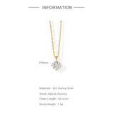 925 Silver Zircon Pendant Necklace