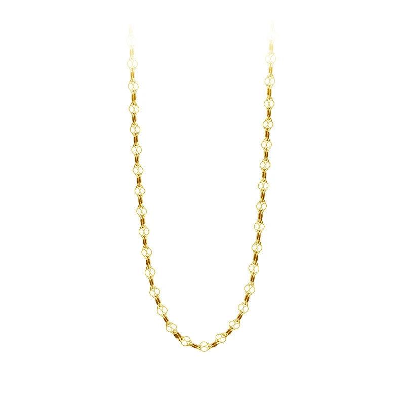 925 Sterling Silver Geometric Chain Choker Necklace For Women