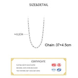 925 Sterling Silver Geometric Chain Choker Necklace For Women