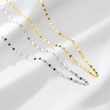 925 Sterling Silver Geometric Chain Choker Necklace For Women