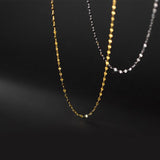 925 Sterling Silver Geometric Chain Choker Necklace For Women