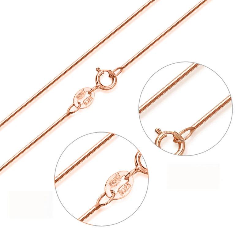 Trustdavis 925 Silver Snake Chain Necklace For Women DC01