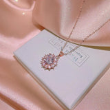 Zircon Crystal Pendant Clavicle Chain Necklace for Women