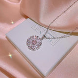 Zircon Crystal Pendant Clavicle Chain Necklace for Women