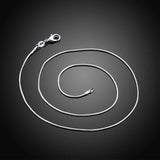 925 Silver 1MM Snake Chains Women Necklaces Gift
