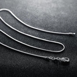 925 Silver 1MM Snake Chains Women Necklaces Gift