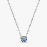 925 Silver Family Always Pansy Flower Pendant Necklace DIY Jewelry