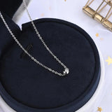 925 Silver 18K Bead Choker Necklace Women Fine Jewelry