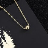 925 Silver 18K Bead Choker Necklace Women Fine Jewelry